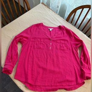 Croft & Barrow pink  XL Long Sleeve Blouse